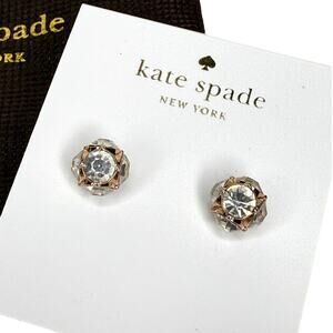 Kate Spade New York Earrings Lady Marmalade Studs Rose Gold With Dust Bag